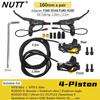 NUTT 4 Piston Y-5 Electric E-Bike Scooter Disc Brake Hydraulic Bicycle 140 160 180 Rotor For A5-D KUGOO Dualtron Kaabo Mantis