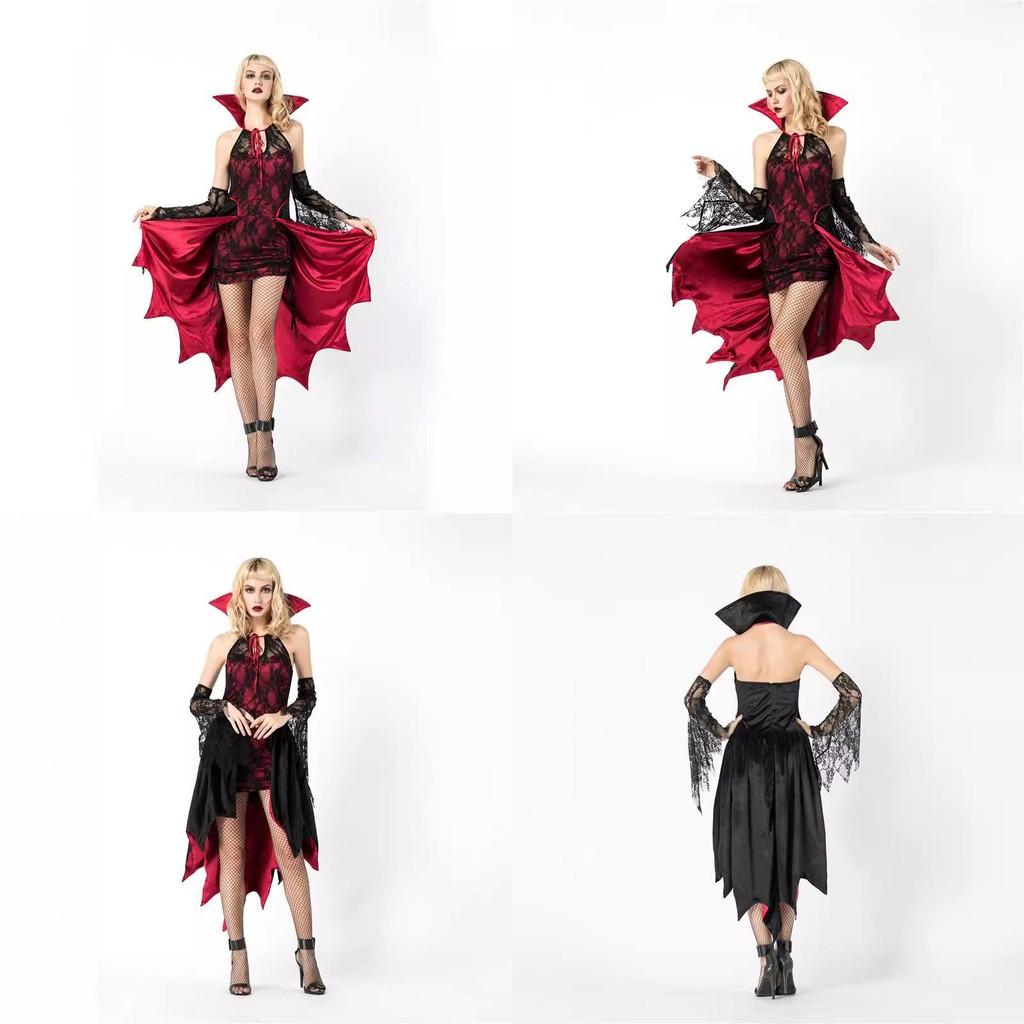 Halloween Vampire Queen Costume For Stage Performances With Polyester Fabric For Women