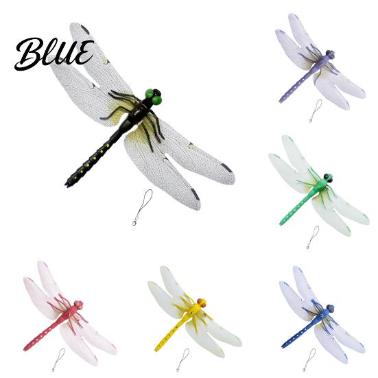 Dragonfly Garden Art Accessory 3D Simulation Outdoor Fake with Keychain Artificial Decoration Insect Model for Yard Courtyard Patio Flower Beds