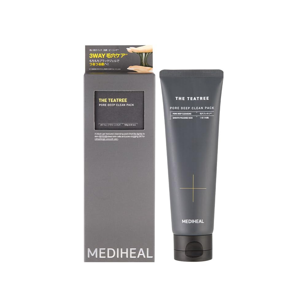 

MEDIHEAL The Tea Tree Pore Deep Clean Pack 100г пилинг для лица [Оригинальный продукт] Смываемая маска, умывание, белый