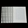 Set of 100 Upgraded Transparent Document Sleeves Featuring an 11-Hole Design, Suitable for Three-Ring Binders for Storing Papers