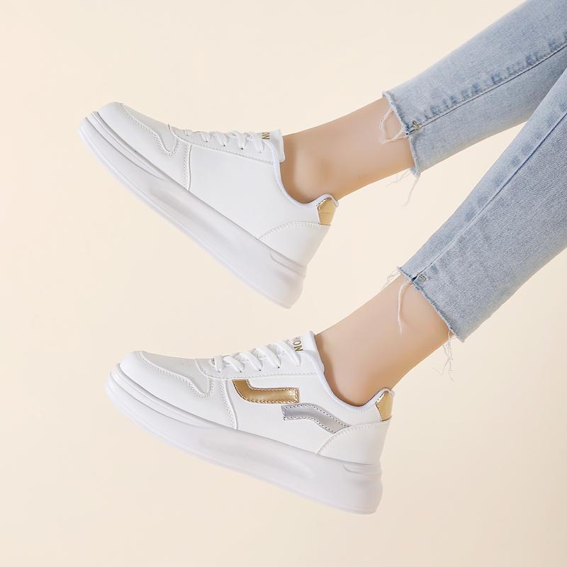 36-42 Women Sneakers Women's PU Leather Sneakers Sports Shoes Flats