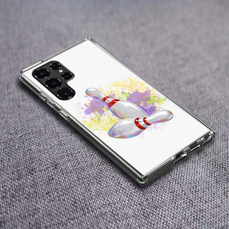 

Bowling Entertainment Activities Phone Case For Samsung Galaxy S24 S23 S21 S20 FE S22 S26 Ultra S25 Edge S10 Plus Cover Clear TP Samsung S26 Plus 5G