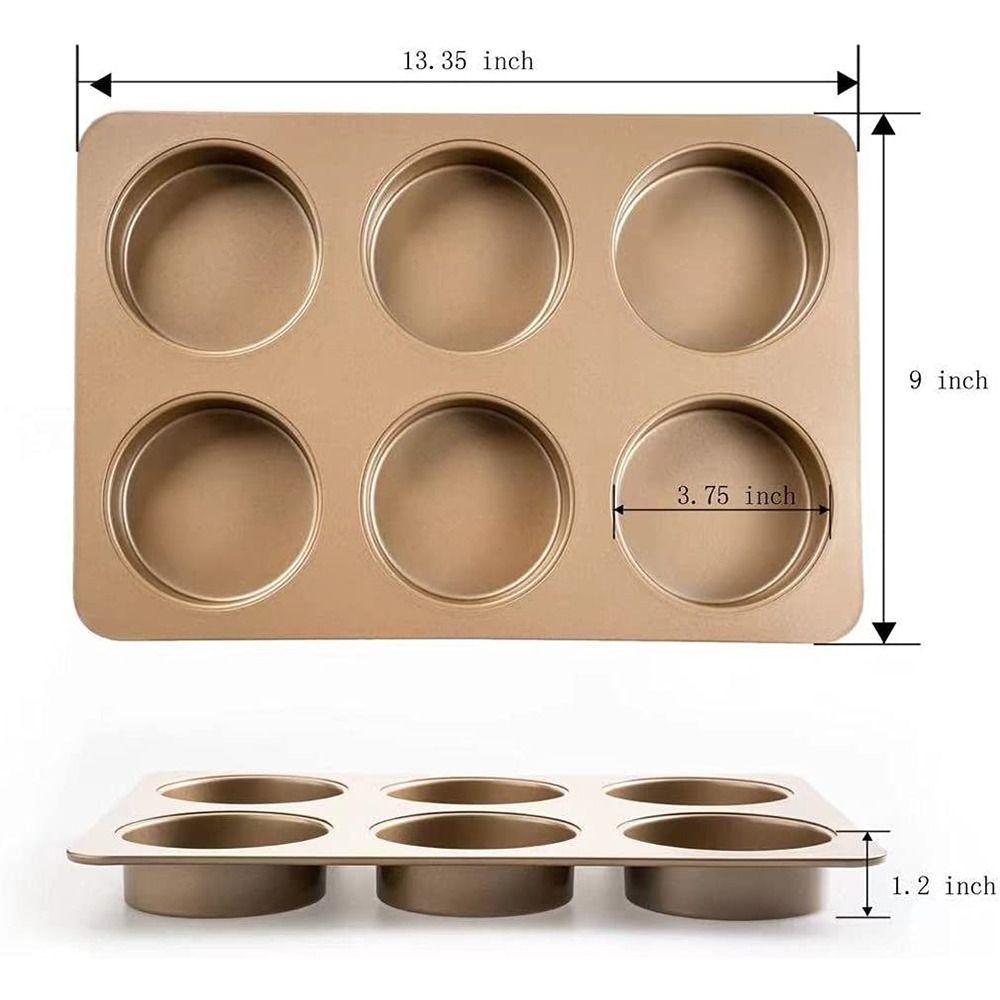 Carbon Steel Kitchen Easy To Release Non-stick Baking Tool Hamburger Bun Mold Loaf Pan Muffin Tray