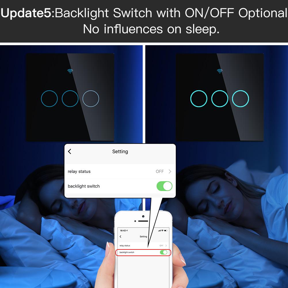 Tuya ZigBee 3.0 Smart Light Wall Switch Touch Switches  No Neutral No Capacitor  EU UK Standard 1/2/3/4 Gang Home Automation