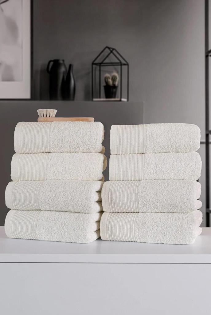 100% Cotton Face Towel Set 8 Pieces, Turkish High Quality,Quick Dry,Super Soft, Great Absorbent, Vibrant Colors 50x90cm