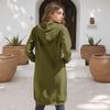 Women Casual Zip Up Fleece Hoodies Tunic Sweatshirt Long Hoodie Jacket