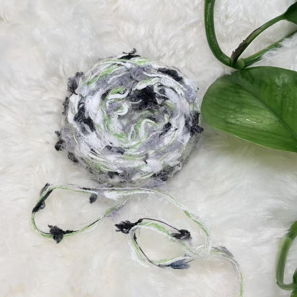 50g Variegated Fancy Yarn Mixed Color Nylon Polyester Blend Soft Novelty Textured Bubble Yarn for Knitting DIY Scarves Hats Craf