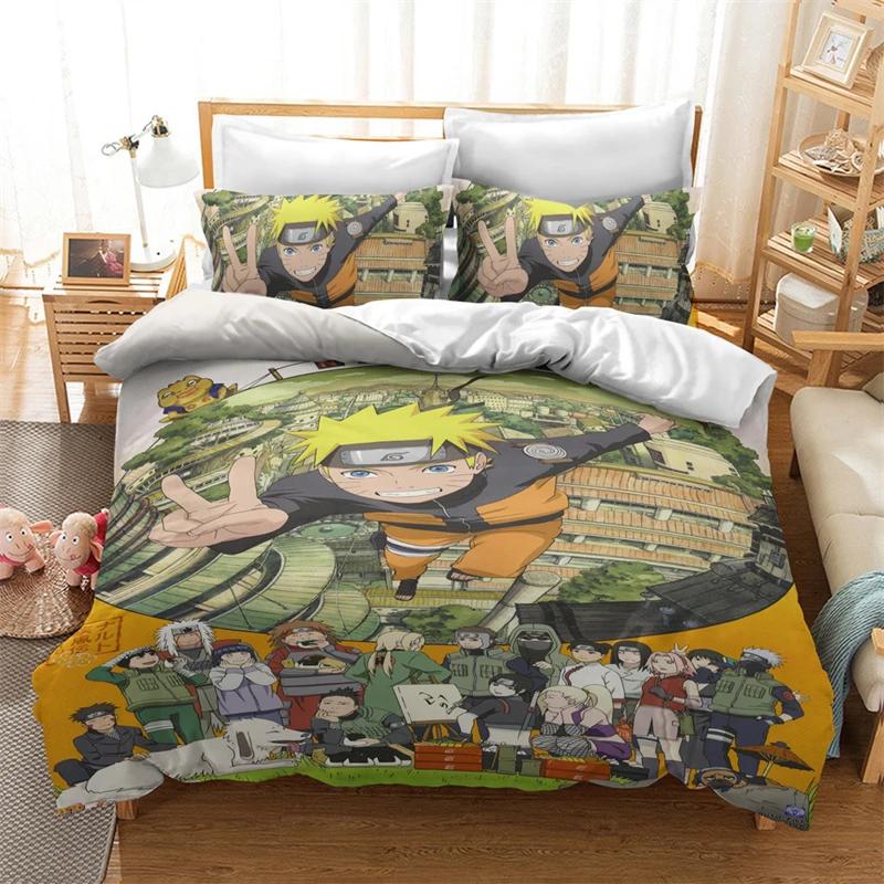Japan Anime Red Cloud Bedding Set 3d Printed Duvet Cover Sets Pillowcase Twin Full Queen King Size Akatsuki Comforter Cover Sets