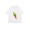 Oversized T-Shirt Black Ice Cream Cone Print Casual Summer Wear