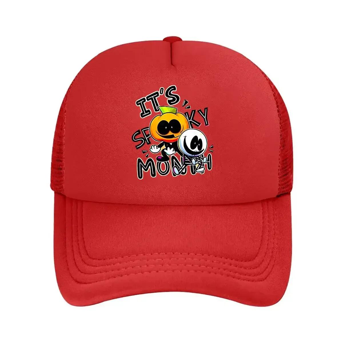 “Spooky Mummy Halloween, Fun Art Design” Mesh Baseball Cap One Size