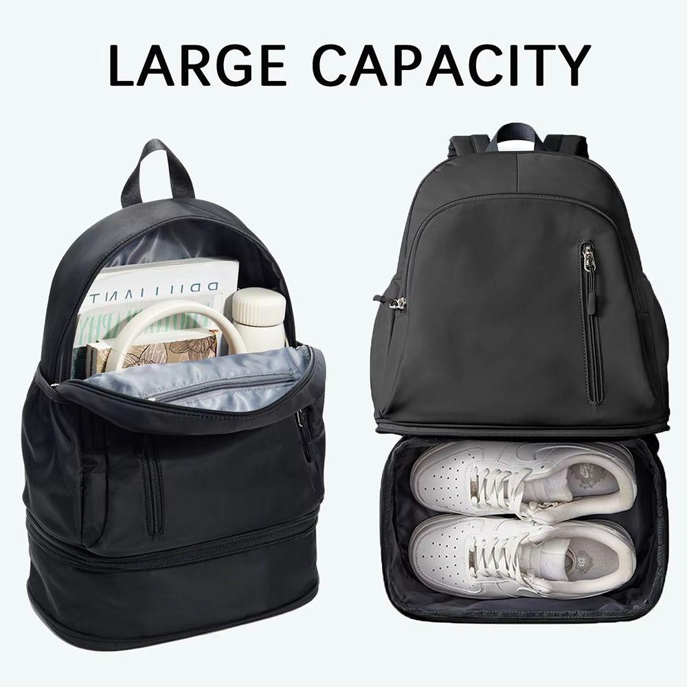 Large Capacity College Student Backpack Wet Dry Separation Students School Bags  Unisex