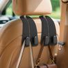 Hangerspace Headrest Hook Set of 2 Leather & Metal Car