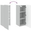 Wall Mounted Cabinet White 33 X 34.5 X 94 Cm Engineered Wood