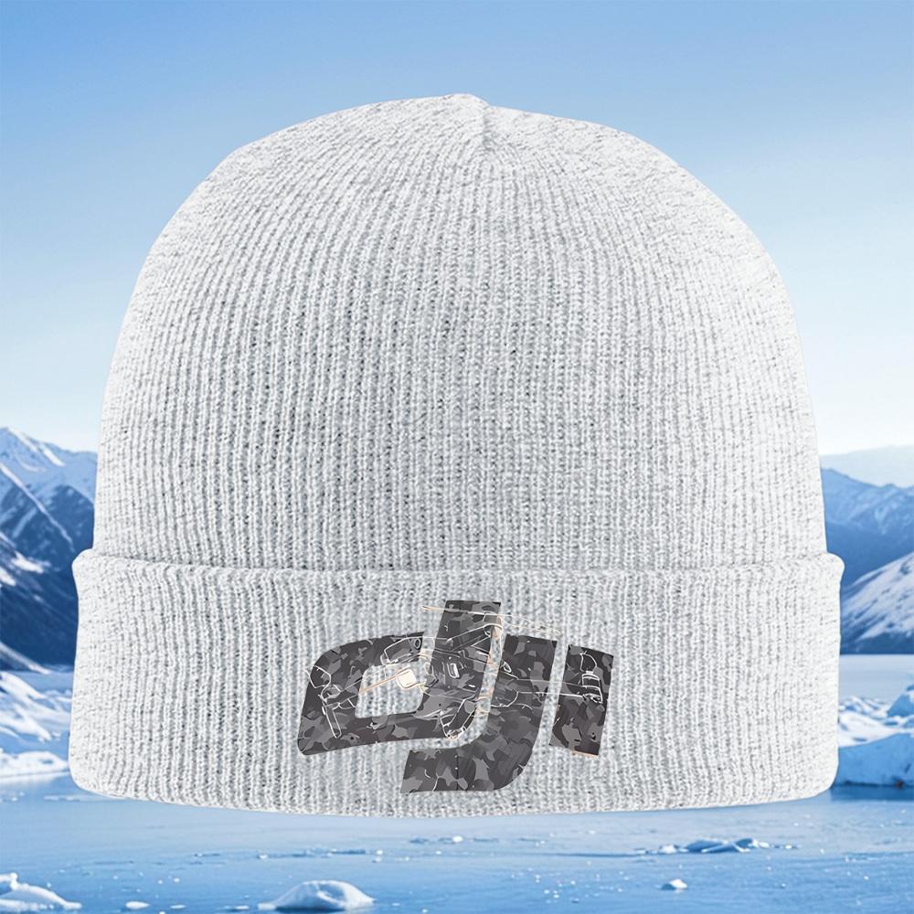 Abstract Geometric Shapes Gray Pattern Men Women Unisex Knitted Hat Beanie Pullover Cap Winter Thermal Warm Christmas Outdoor Cy