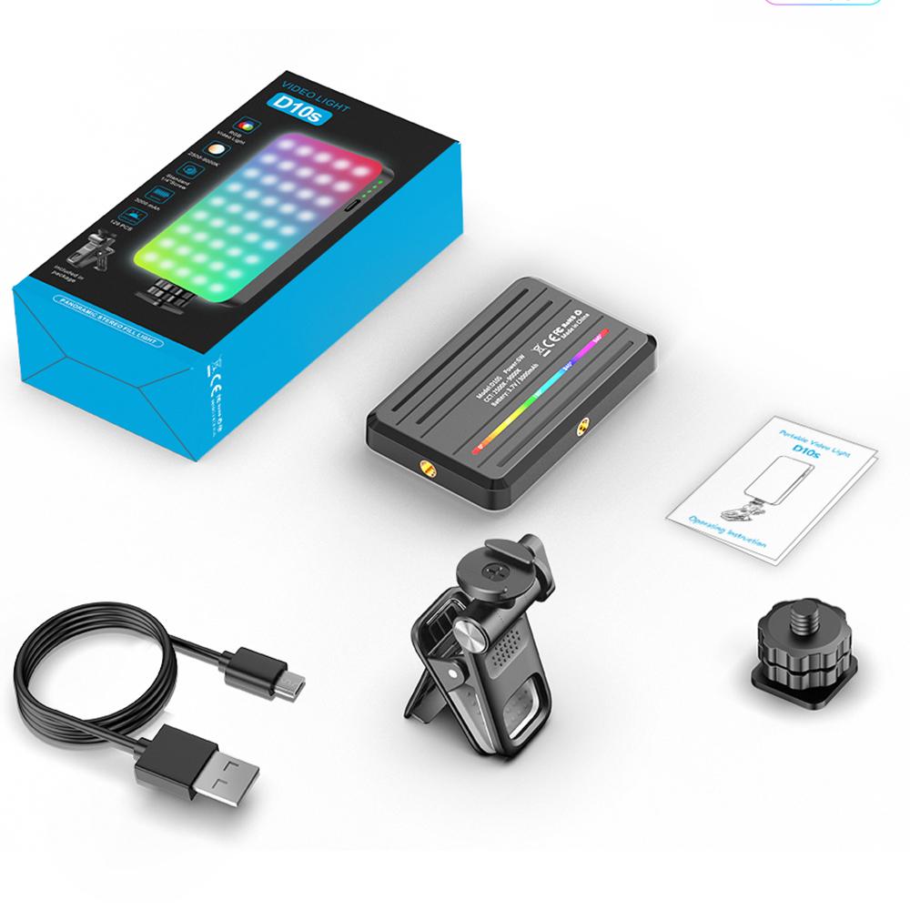 

D10S 10 Dynamic Effects Pocket Light 180 Degree Adjustable RGB LED Fill Light Type A