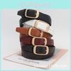 Trendy Decorative Women Jeans Belt Buckle Waistband Casual Streetwear Black