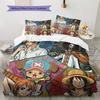 One Piece Straw Hat Crew Full Bedding Set, 1 Duvet Cover & 2 Pillowcases, Suitable for Home Furnishing, Ideal Gift for Fans