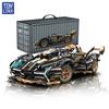 V12 Black Gold Model Building Block Toy 981PCS Decoration Cyberpunk Sports 1:14 Racing Car Gift For Kids Adults Christmas Gifts
