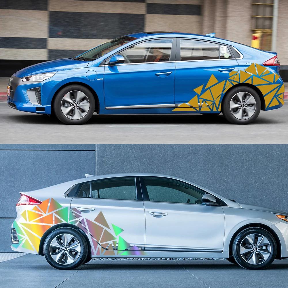 Triangle Stickers Car Body Decoration Stickers 200x60cm DIY Car Body Sticker For Hyundai Ioniq 5 6 7 N Line 2025 2025 2025 2025