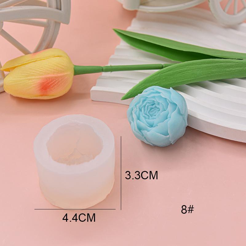 3D Flower Series Silicone Candle Mold Home Handmade Rose/Peony Scented Candle Making Supplies Diy Chocolate Cake Baking Tools