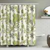 Botanical Shower Curtain Nature Greenery Leaf Pattern Bathroom Decor Farmhouse Style Waterproof Fabric Shower Liner Vintage Home