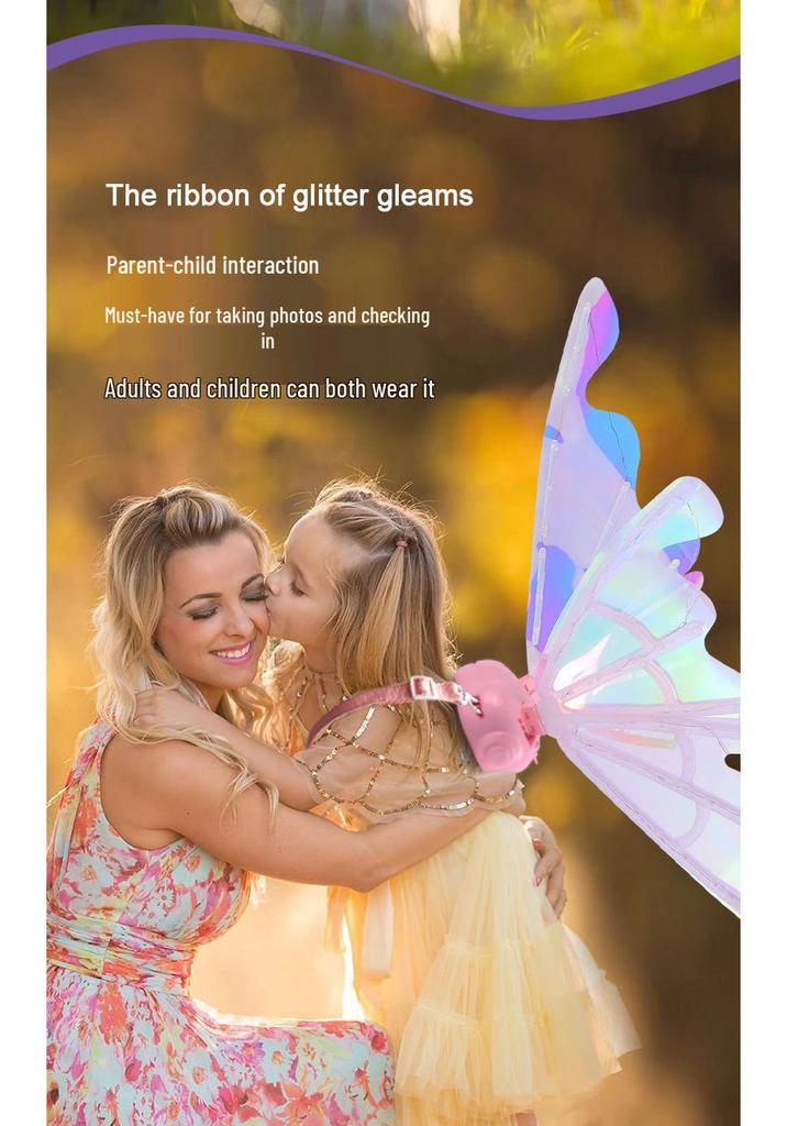 Elf Wings Automatic Light-Up Moving Butterfly Toy for Kids