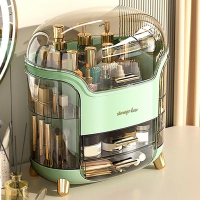 Scatola portaoggetti per cosmetici, organizer per trucchi multistrato con cassetto portaoggetti, antipolvere, per gioielli, smalti, cosmetici, per dormitorio