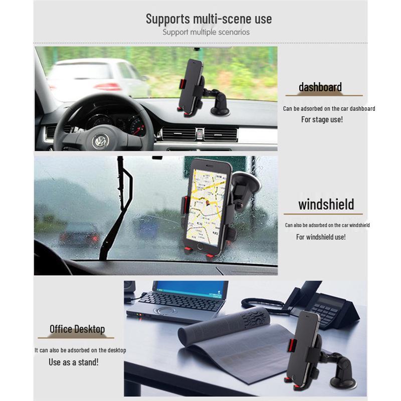 Multi-Functional Suction Cup Phone Holder for Car Dashboards