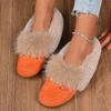 Fluffy Loafers with Decorative Buckles, Warm and Cozy for Winter, Easy Slip-On Flat Shoes for Women