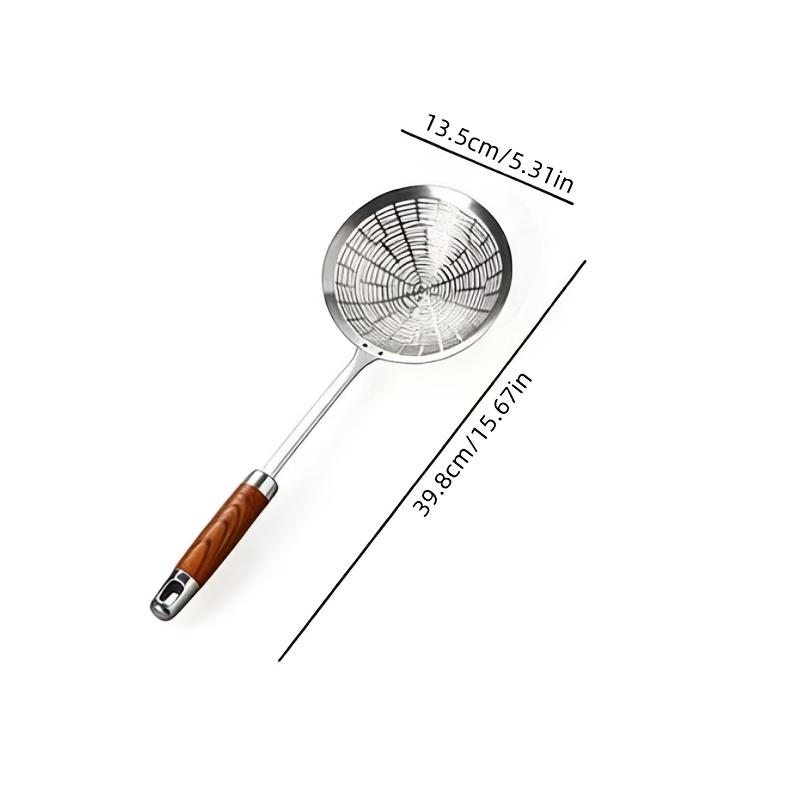 

Heavy-Duty Stainless Steel Straining Spoon with Hole - Heavy-Duty Leakproof Filter for, Suitable for Home, Hotel, Picnic