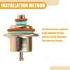 Fuel Injection Pressure Regulator 12460604 - Car Fuel Pressure Regulator Gas - for Jeep Wrangler 1991-1995 Metal Bronze Tone with Ring - 1 Pc