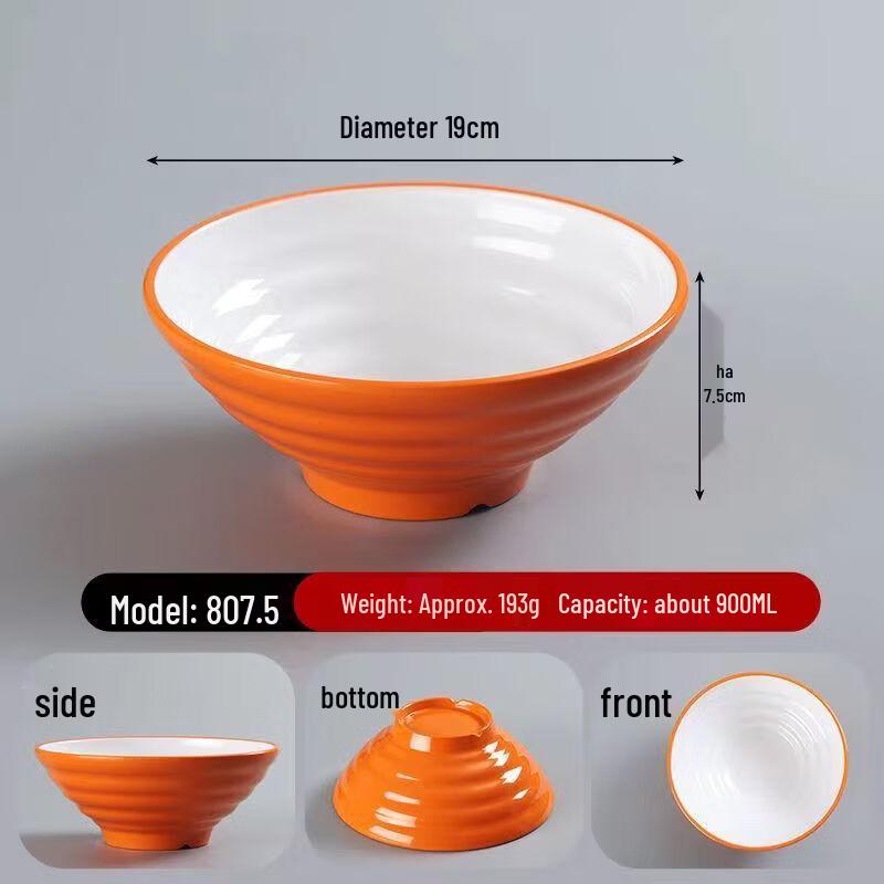 BoZhen JiangChu 7.5-inch High-Temperature Melamine Noodle Bowl