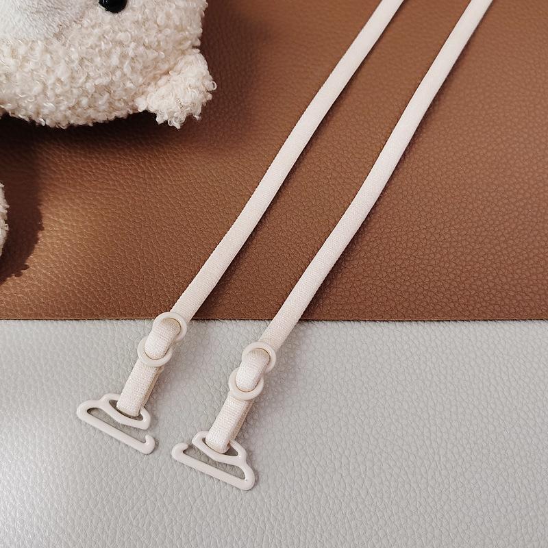 1 Pair Women Stretchable Adjustable Spaghetti Bra Straps Non-slip Invisible Fit for Midi Dress Daily Use