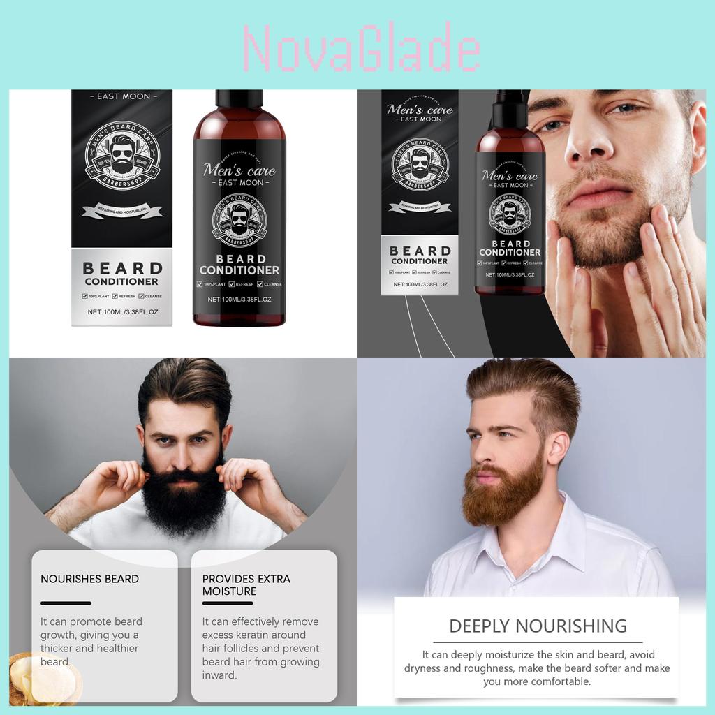 East Moon Pflegender Bartconditioner Für Männer Feuchtigkeitsspendend Hydrierend Reparierend Gegen Frizz Starke Bartpflege 100ml
