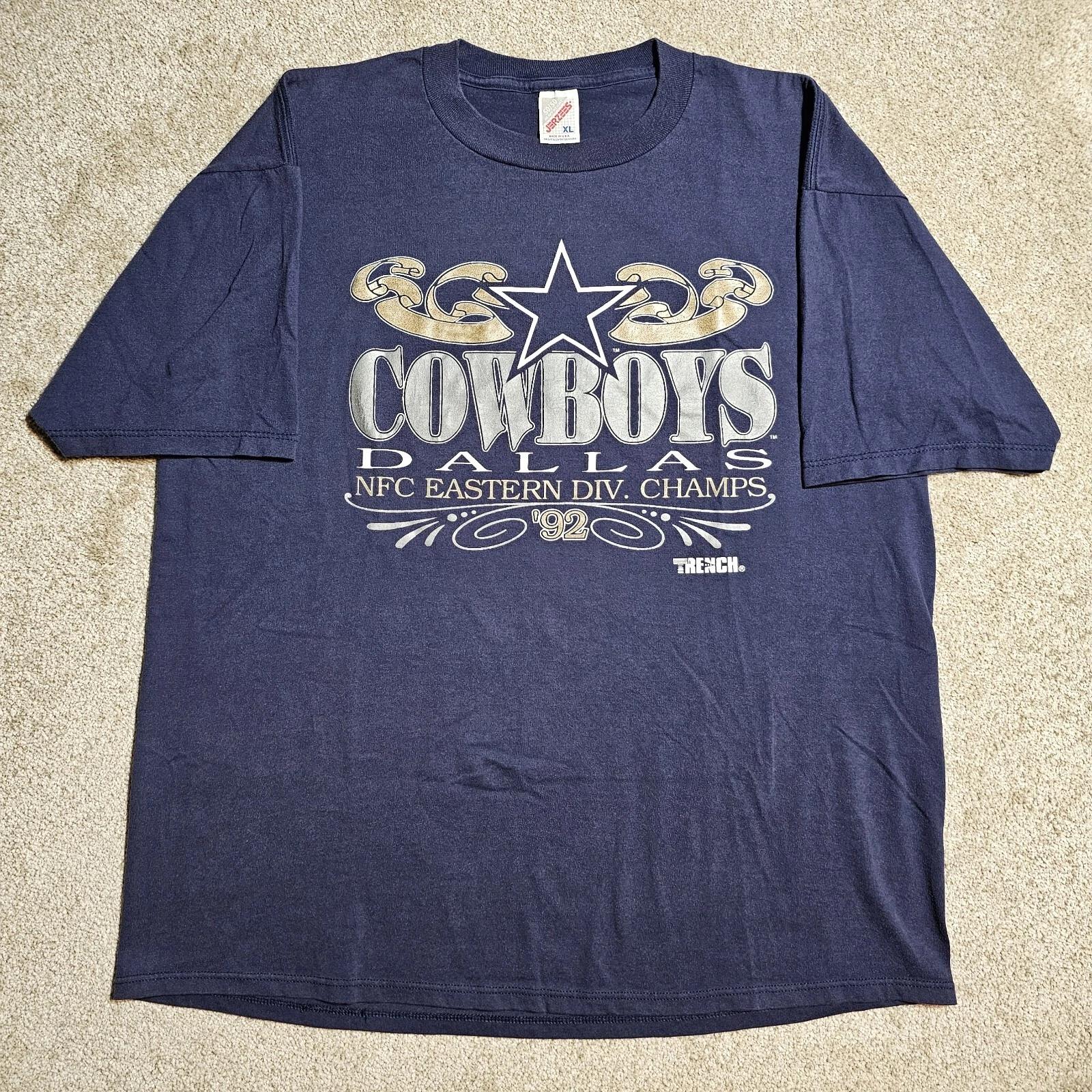 

Винтажная футболка Dallas Cowboys Чемпион NFC 1992 года NFL Футбол Техаса 90-е Восточный США 2XL