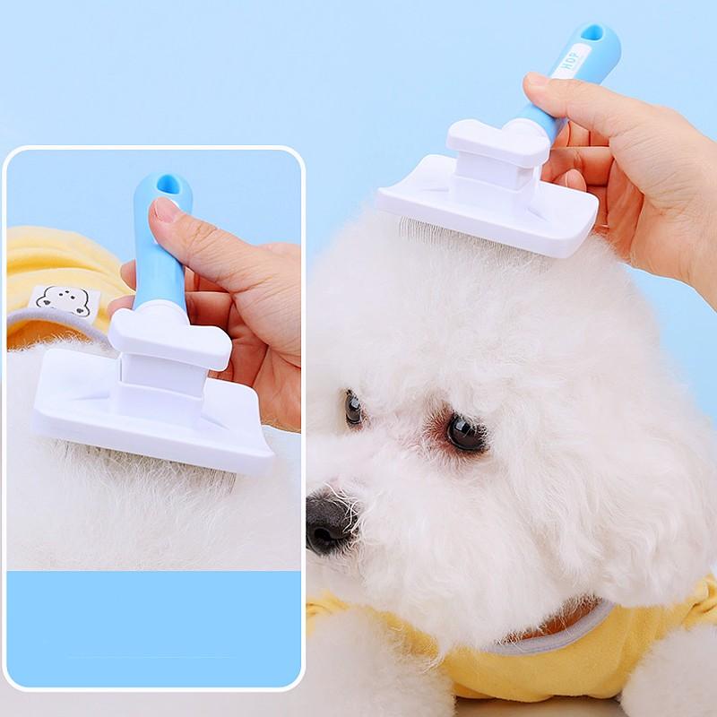 Dog Comb Automatic Dogs Brush Pet Hair Remover Self Cleaning Cat Brush One Button Comb for Dogs Hair Knot Cleaning Pet Supplies