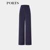 PORTS Women's LT8P088TWT038 Glossy Flared Trousers