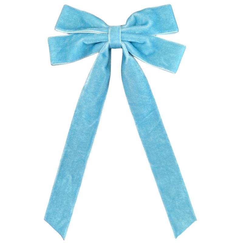 Winter velvet with double bow hair accessories, popular fashion, simple and versatile princess clothing accessories