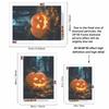 5D Diamond Art Painting Kit Spooky Halloween Pumpkin Full Drill Rhinestone Canvas Creative Craft for Home Decoration