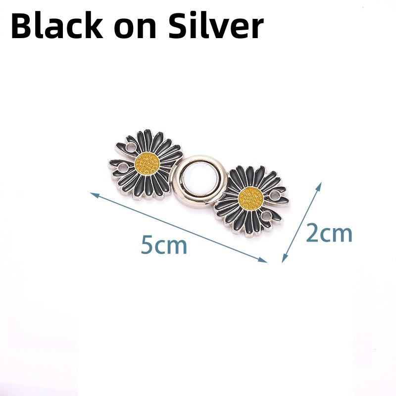 Reusable Metal Buttons Bear Flower Snap Fastener Pants Pin Retractable Button Sewing-on Buckles Jeans Perfect Fit Reduce Waist