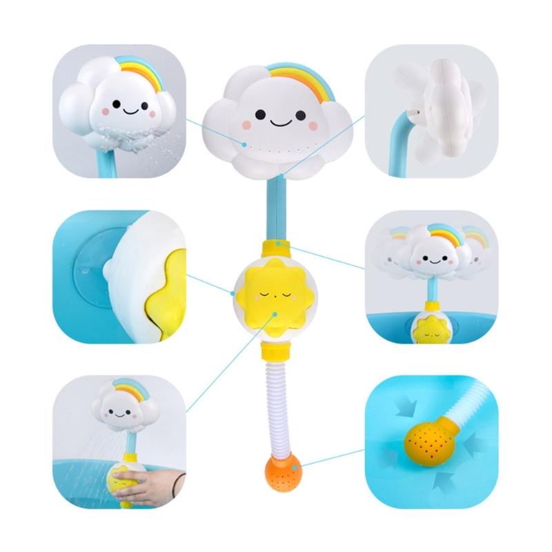 Bath Toy for Toddlers Age 1 2 3 Years Old Girl Boy Baby Bathtub Water Toy Shower Head Infant Toy with Suction Cups