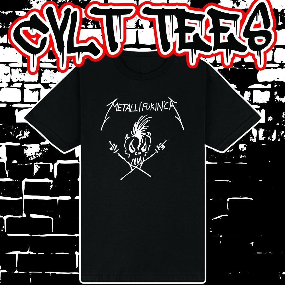 Metallica Metalli fukin  wbr/ ca Band Tee 100% Cotton Unisex T-Shirt S