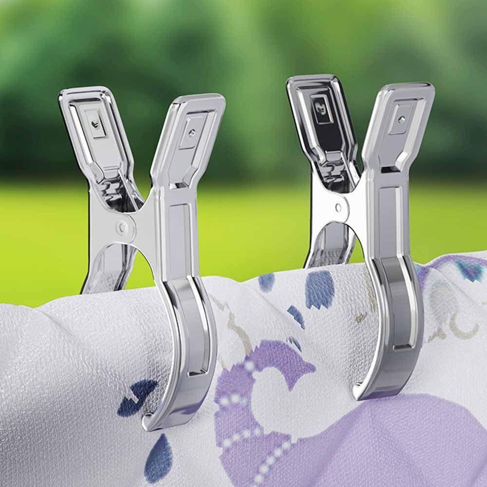 Wiederverwendbare Strandtuchklammern Heavy Duty Edelstahlklammern Winddichte Wäscheklammern für den Heimgebrauch