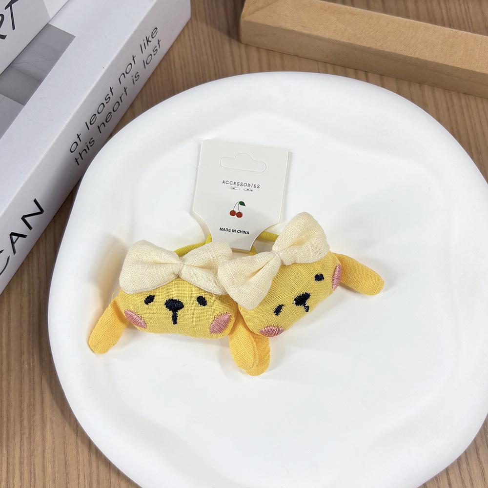 Roztomilá 3D gumička do vlasů s králíčkem a kachničkou vycpaná bavlnou pro dívky