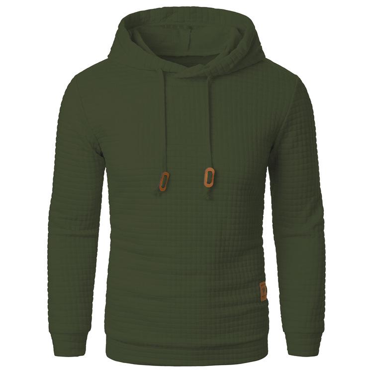 

Men s Jacquard Knit Long Sleeve Hoodie - Autumn/Winter Collection 5XL армія зелений колір