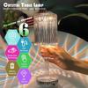 Crystal Table Lamp,RGB Changing Touch Table Lamp with Remote Control,USB Rechargeable Crystal Bedside Lamp,LED Cordless Desk Lamp for Bedroom/Living