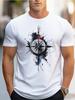 T-shirt Rose des Vents Nautique Imprimé Printemps Été Streetwear Haut Décontracté