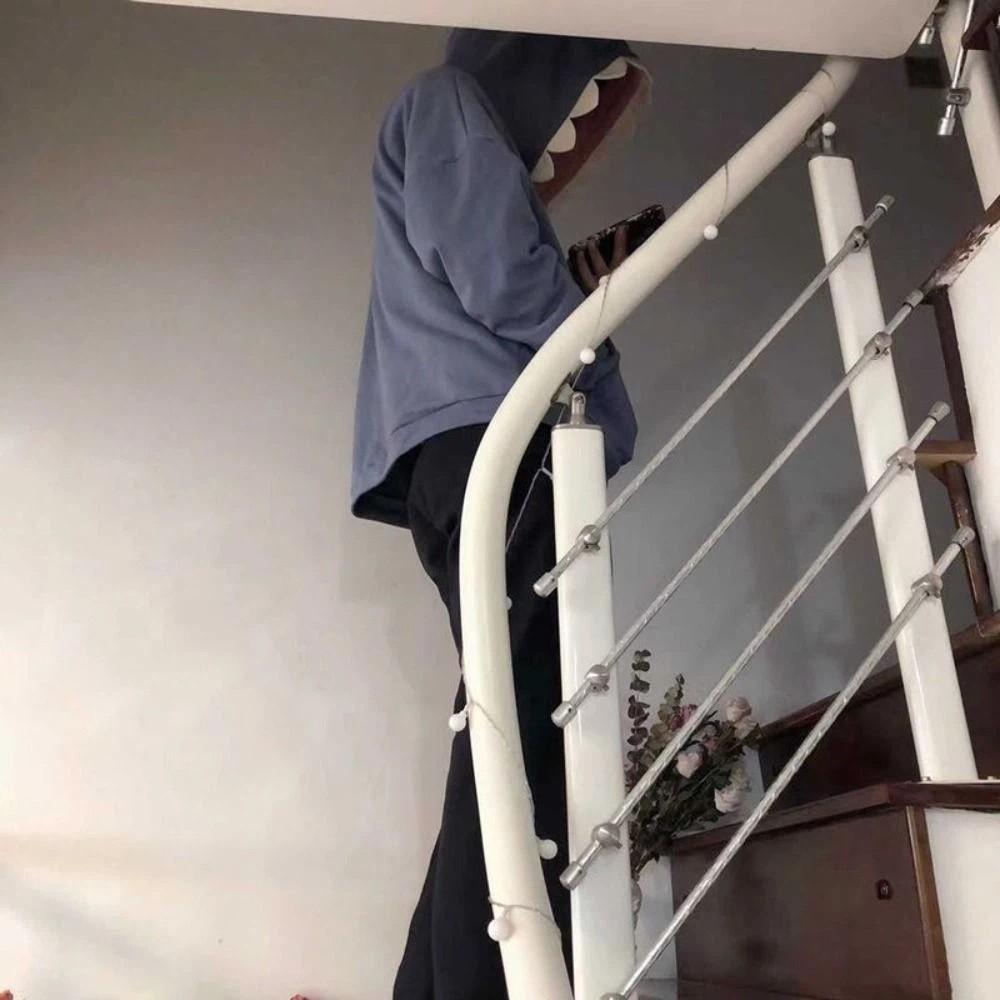 Drawstring Fleece Shark Hoodies Long Sleeve Shark Hat Sweater Hooded Sweatshirts  Couple Clothes