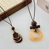 European and American Irregular Water Drop Resin Pendant Necklace Retro Niche Collarbone Chain Exquisite Versatile Necklace